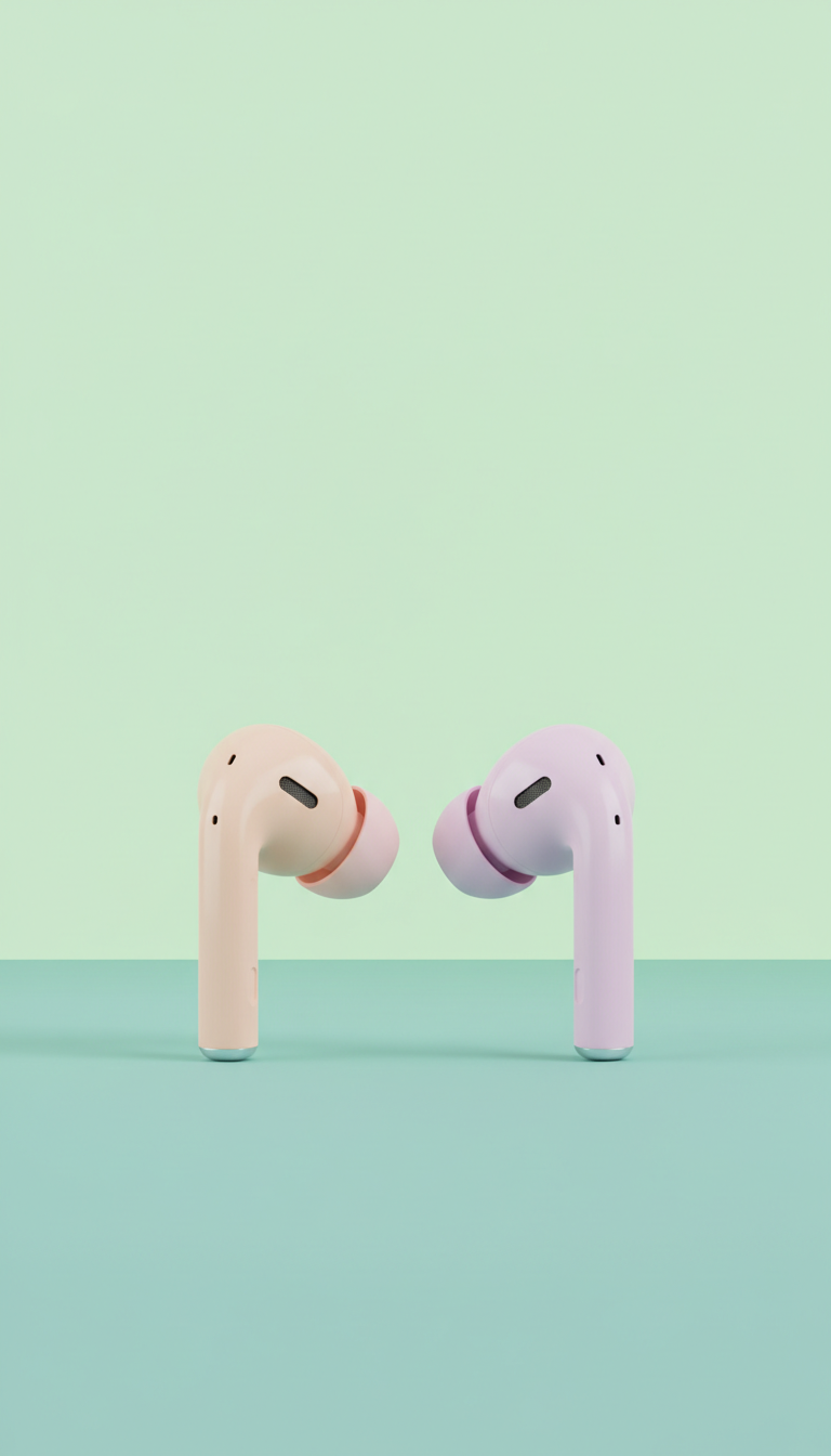 Pastel Wireless Earbuds With Charging Case