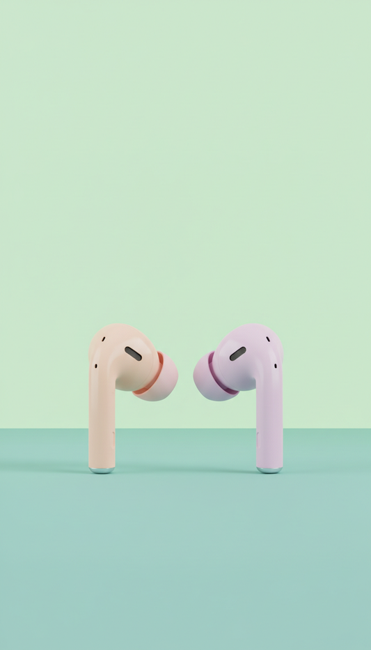 Pastel Wireless Earbuds With Charging Case